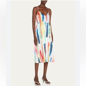 Milly Becca Watercolor midi dress